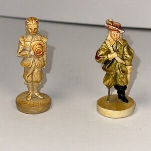 Vintage Hand Painted Figures Soldier Knight Figurine Set